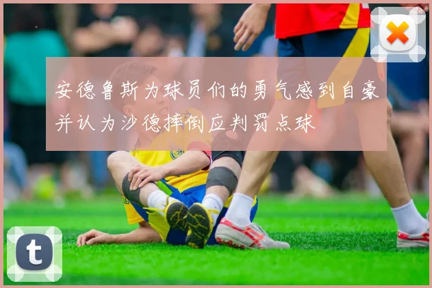 安德鲁斯为球员们的勇气感到自豪并认为沙德摔倒应判罚点球